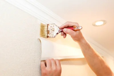 Pose de papier peint à Életot — revêtements muraux et toiles de verre